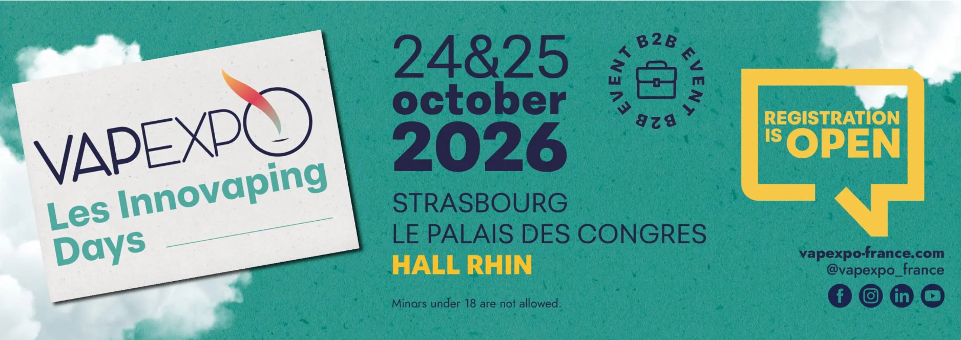 抢占欧洲核心市场！2026法国斯特拉斯堡电子烟展招募开启